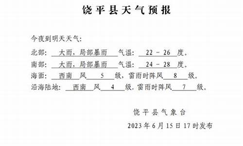 饶平天气预报实时_饶平天气预报实时查询